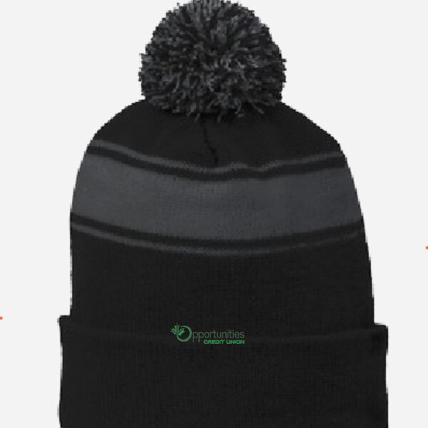 Stripe Pom Pom Beanie Thumbnail